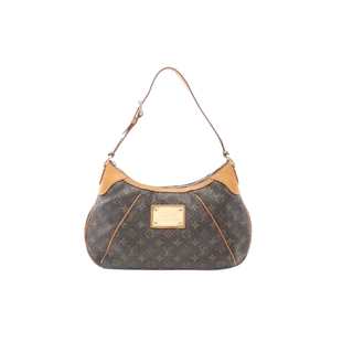 中古LV路易威登女包B级9新Thames GM南瓜包涂层/防水帆布单肩包