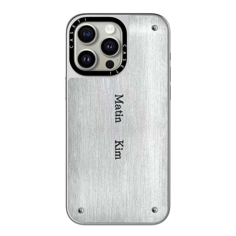 CASE联名MK牛仔英文适用17promax手机壳iPhone16pro苹果15plusMagSafe磁吸14p镜面C家13潮流12中性风11电镀银
