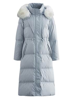 G2000毛领中长款保暖羽绒服