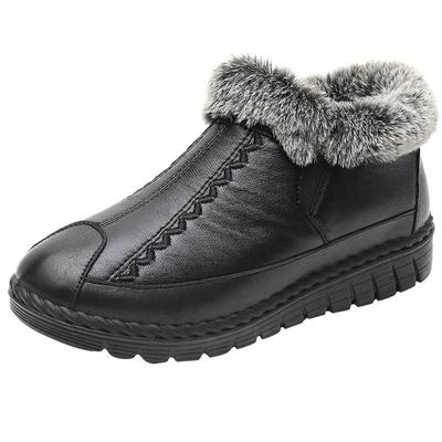 老北京加绒保暖平底防滑奶奶鞋