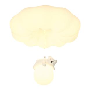 南瓜小熊吸顶灯奶油风卧室护眼灯儿童房卧室灯简约现代温馨灯具