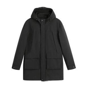 【热特姆棉】金利来秋冬新款男士棉服中长款棉衣拉链连帽休闲外套