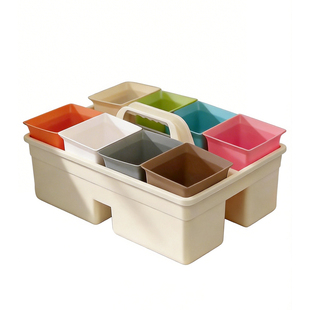 多功能酒店医院餐厅清洁工具篮保洁杂物篮塑料收纳盒手提清洁蓝子