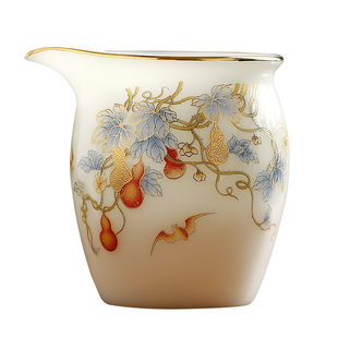 特别好看的公道杯三件套高级感高颜值高档高端陶瓷分茶器茶具公杯