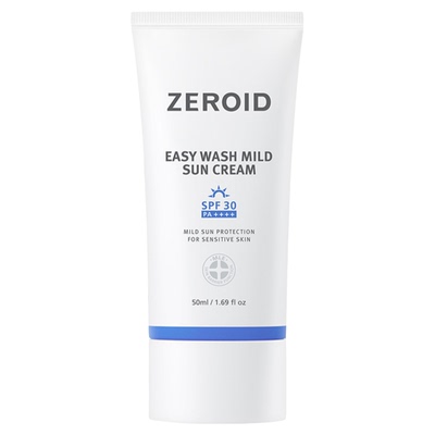 ZEROID/姿露得屏障防护安心洗护易洗温和防晒霜SPF30 PA++++ 50ml