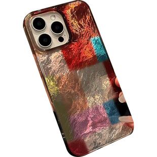 新款17e独特高级感彩色格纹适用苹果16promax手机壳15pro艺术小众iphone14韩系ins超火13女生12气质名媛女式p