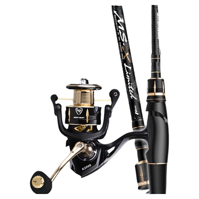 哈斯达穆萨直柄路亚竿套装纺车轮远投鱼竿碳素抛竿新手路亚竿全套