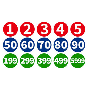 防水不干胶pvc自粘数字贴纸参赛选手贴桌椅编号机器序号支持定制