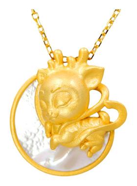 白贝母送女友生日礼物吊坠项链