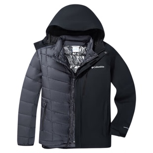 特价哥伦比亚户外男热能保暖防水夹棉三合一冲锋衣WE9191/WE9872