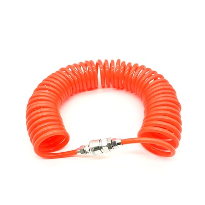 PU弹簧气管软管螺旋伸缩空压机气泵高压汽管快速接头气动风管8mm