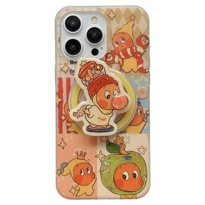 卡通可爱拼接星星人磁吸支架适用苹果15手机壳iphone16ProMax新款15promax女13网红16pro超火14pro全包保护套