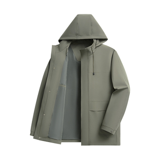 杉杉男士连帽休闲行政夹克2025秋冬新款商务高级感美式户外外套