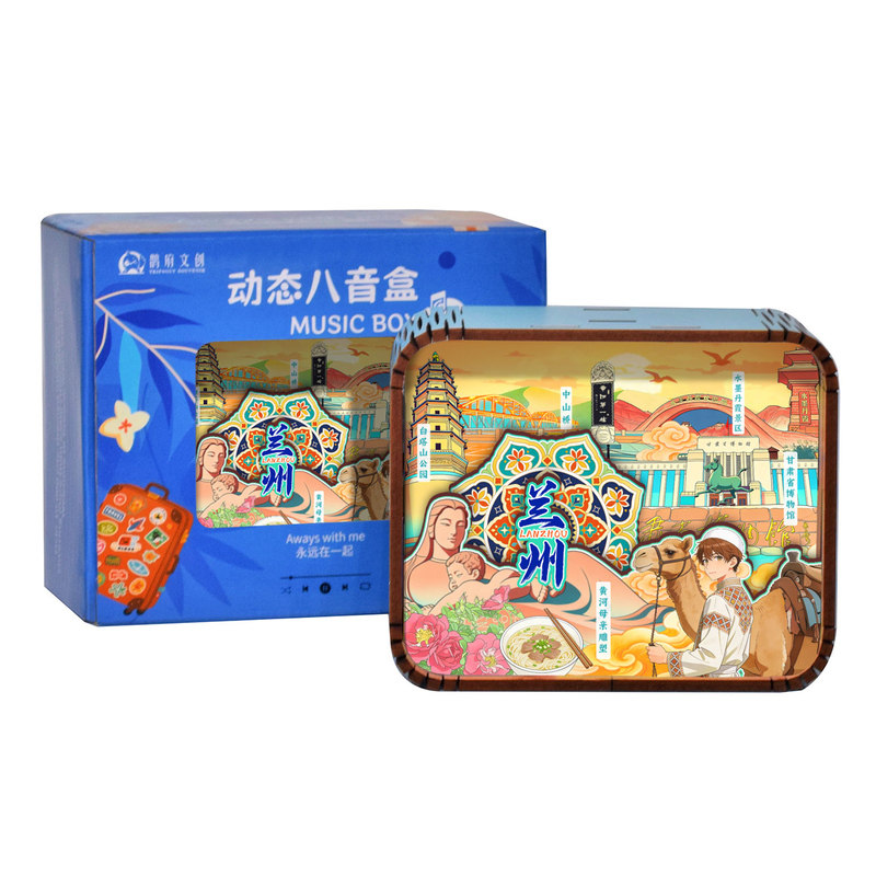 敦煌石窟嘉峪关月牙泉文创音乐盒
