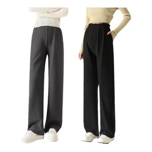 英氏孕妇裤子秋季外穿小个子孕妇装春秋款无托腹阔腿裤休闲直筒裤