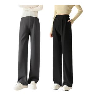 英氏孕妇裤子秋季外穿小个子孕妇装春秋款无托腹阔腿裤休闲直筒裤