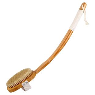 长柄擦后背部洗澡刷猪鬃软毛刷子搓澡巾干刷身体搓泥清洁沐浴刷腿