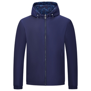 七匹狼男士双面夹克外套2026春季新款连帽防风中年休闲上衣男装潮