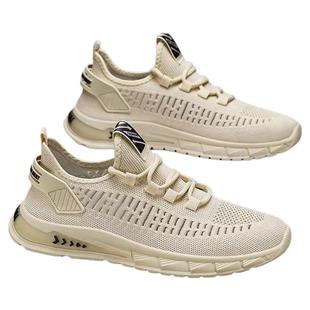 保罗达弗林男鞋2025新款夏季透气飞织网面百搭软底运动网鞋男士鞋