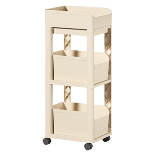 书包置物架可移动小推车家用书架桌旁边书本收纳架神器窄缝小书柜