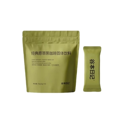 谷本日记美式纯黑咖啡粉减燃冰意式咖啡速溶黑咖啡官方正品袋装