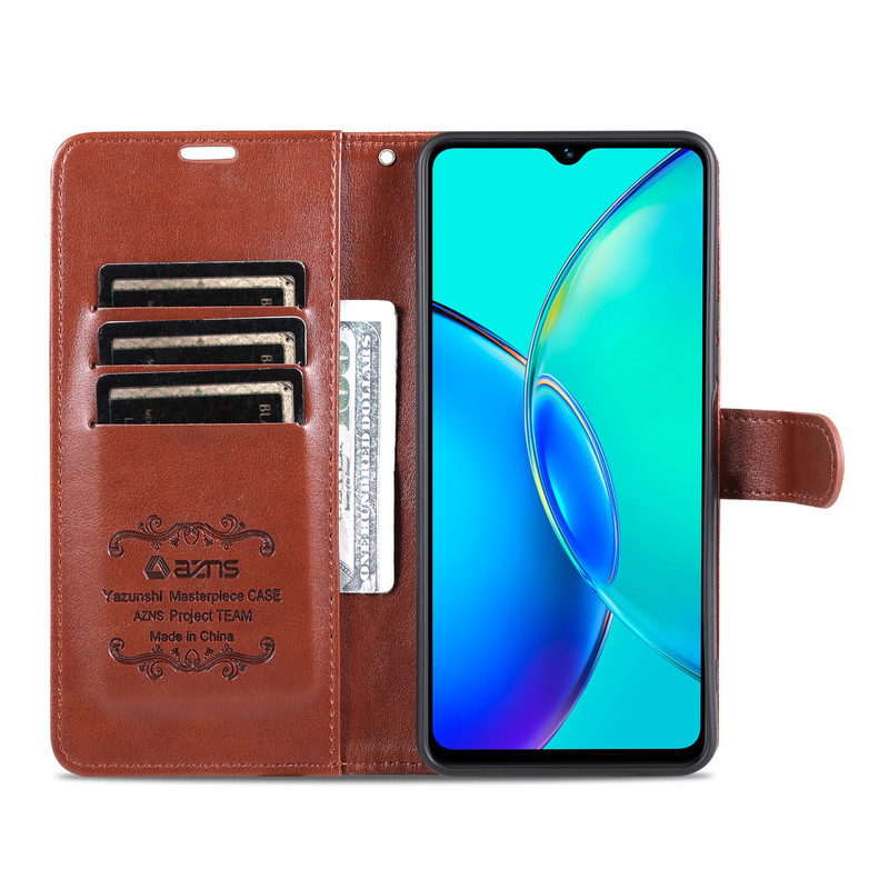 适用vivo Y35m+手机壳翻盖式皮套插卡钱包款式防摔皮套保护套新款全包商务男女士软胶外壳高档皮夹