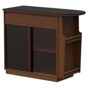 出乎生活叙旧吧台柜客餐厅岛台柜中古实木岩板玄关收纳储物餐边柜