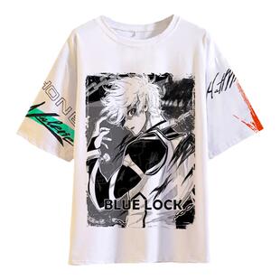 蓝色监狱痛衣t恤衣服BLUE LOCK洁世一玲王蜂乐回男女青少年上衣服