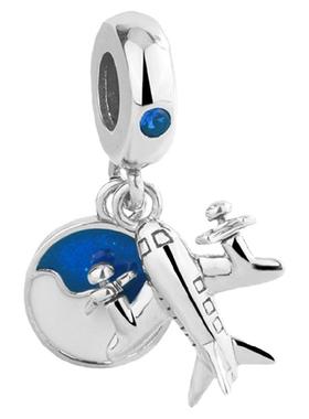 防过敏通体纯银飞机吊坠小众设计