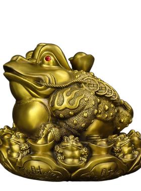 纯铜招财金蟾客厅店铺开业礼品