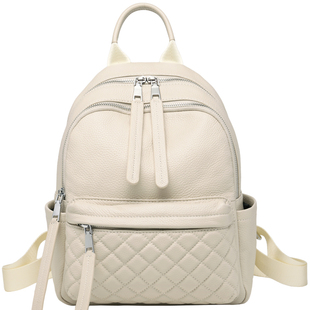 朱尔真皮双肩包女2026新款时尚高级感大容量旅行包通勤女士背包