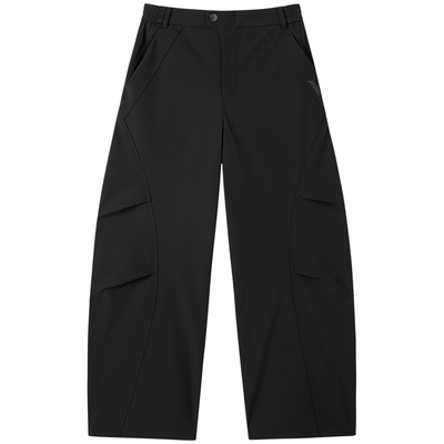 太平鸟女装冬季简约字母点缀三防工装香蕉裤A3GBE4203