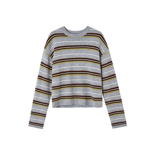 indicia标记2025冬季新款慵懒随性温暖条纹肌理减龄毛衫L2D5MS281