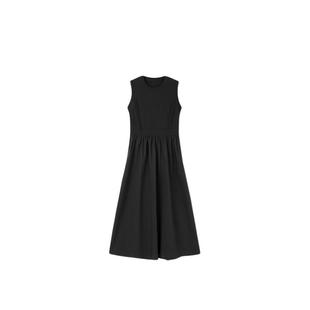 ochirly欧时力 后腰镂空小黑裙A字连衣裙拼接伞裙2025春季新品