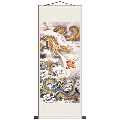 龙凤呈祥结婚已装裱包邮卷轴画