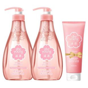 滋源无硅油樱花修护香氛洗发水露茶籽馨香抚平毛躁柔顺女发丝官方