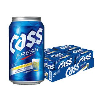 CASS凯狮啤酒原装进口韩国cass啤酒原味355ml*24罐装整箱
