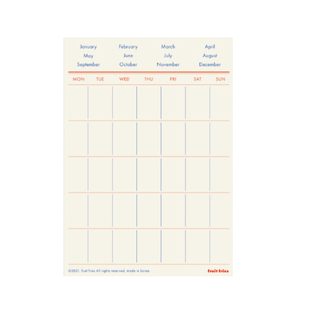 布几岛韩国授权fruitfries便签本日周月计划手账checklist日程本