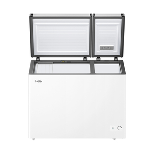 海尔双温冰柜216/293/365升大容量商用家用卧式双开门冷藏冷冻柜