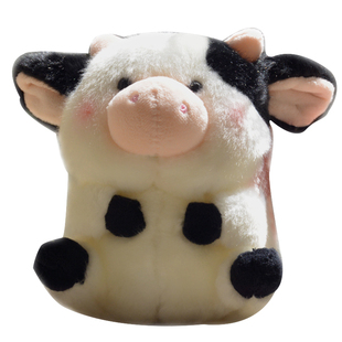 可爱小奶牛毛绒公仔黑白花小牛玩偶哞哞小花牛玩具儿童网红礼物