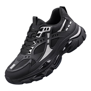 德尔惠男鞋新款网面透气运动休闲鞋男士百搭阿甘跑步鞋时尚老爹鞋