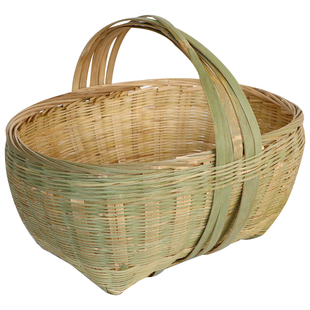 竹编大号手提篮菜篮子水果篮收纳筐手工鸡蛋篮大容量家用购物篮