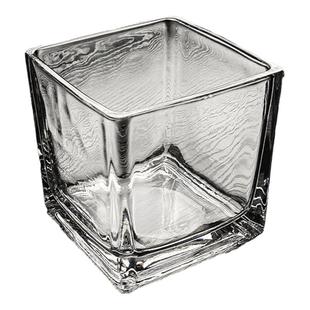 透明方形玻璃罐容器小缸方碗收纳盒无盖四方碗储物不带盖迷你器皿