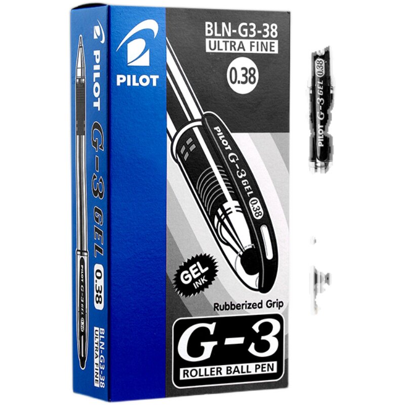 pilot百乐笔g3笔笔芯pilot签名笔明星 专用baile黑笔硬笔书法笔0.5/0.38MM签字笔 加粗1.0/0.