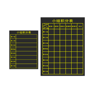(可定制)磁性小组积分表黑板贴磁力班级小组竞赛表格评比栏粉笔书写你追我赶班级管理磁铁贴黑色磁性磁性贴