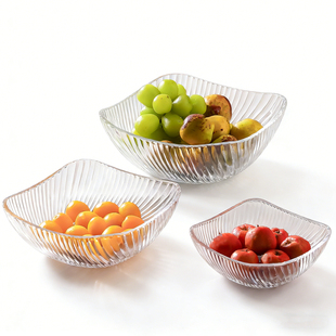 特别好看的水果盘网红客厅茶几家用干果盘2026新款玻璃果碗高颜值