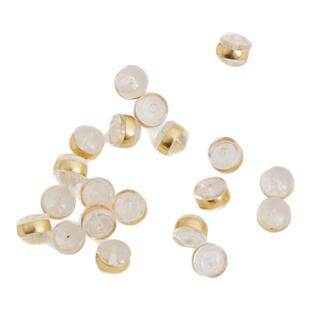 韩国弧面14K金软硅胶不易脱落耳钉专用小耳堵耳塞帽防过敏DIY饰品