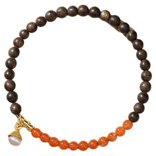 【杭州灵隐正品】天然沉香木手串女款新中式国风手链男款送人礼物