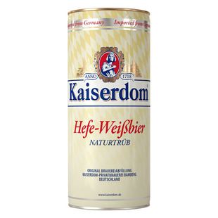德国进口 Kaiserdom小麦啤酒1L 4.7%vol 10.6°P 经典德国白啤酒