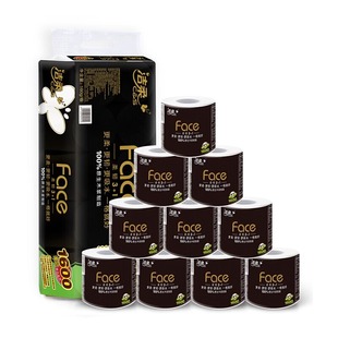 洁柔160g卷纸卷筒纸黑Face加厚4层卫生纸巾大克重厕纸手纸有芯